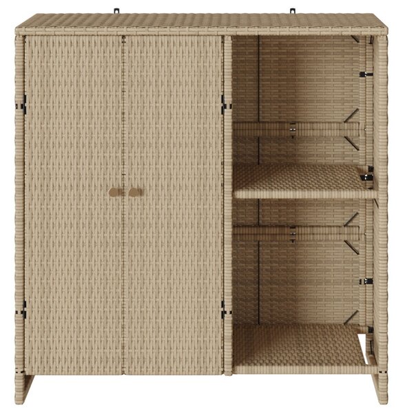 Tárolószekrény Bézs 100x36x102 cm Rattan