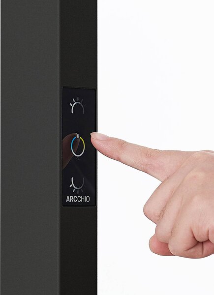 Arcchio LED irodai állólámpa Susi, fekete, szenzoros, érintéses dimmerrel, dimmelhető, Fekete, Dolgozószoba / Iroda, Alumínium, Modern