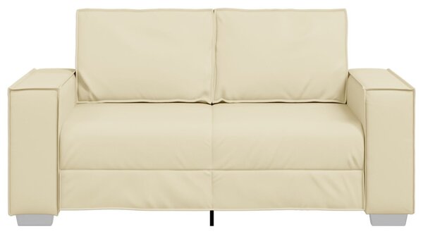 Kétszemélyes kanapé Krém 160 cm Műbőr