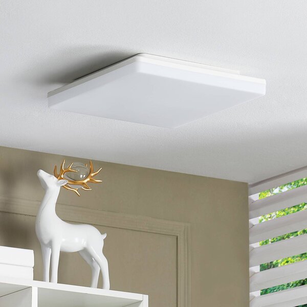 PRIOS Prios Artin LED mennyezeti lámpa, szögletes, 28 cm, Fehér / opál, Fürdőszoba, Műanyag, Modern
