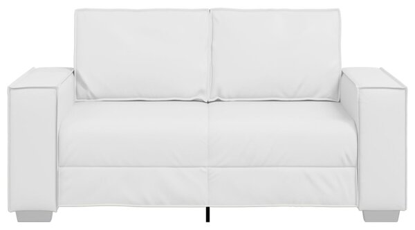 Kétszemélyes kanapé Fehér 160 cm Műbőr