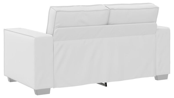 Kétszemélyes kanapé Fehér 160 cm Műbőr