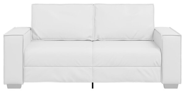 Kétszemélyes kanapé Fehér 180 cm Műbőr