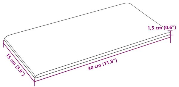 VidaXL Fali Fejtámla 12 pcs Sötétszürke Bársony