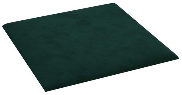 VidaXL Fali Fejtámla 12 pcs Sötétzöld Bársony