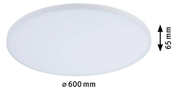 Paulmann Velora LED panel ZigBee CCT kerek Ø 60 cm panel, dimmelhető, Fehér / opál, Nappali / Étkező, fém, Modern