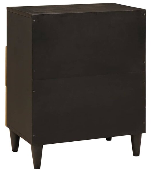 Éjjeli asztal Fekete és Arany 50 x 33 x 62 cm Szerelt Fa