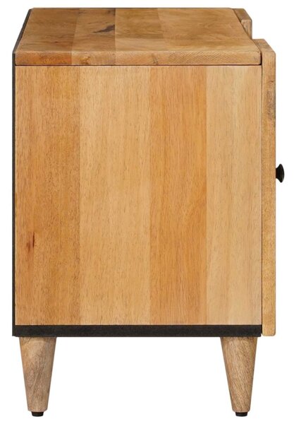 TV szekrény ajtóval Természetes 105 x 33 x 46 cm Tömör Mangófát