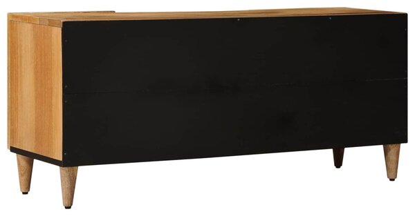 TV szekrény ajtóval Természetes 105 x 33 x 46 cm Tömör Mangófát