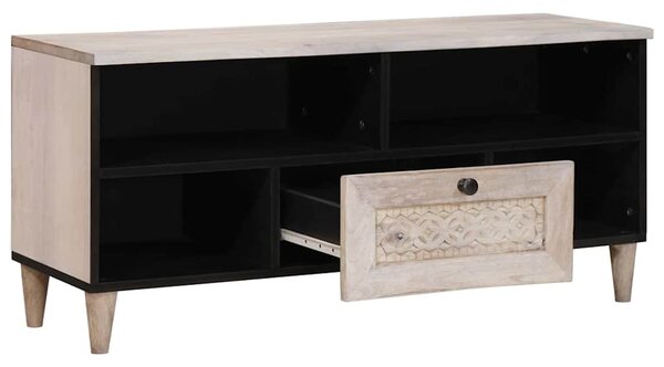 TV egységek fiókkal polcokkal Fehér 105 x 33 x 46 cm Faanyag