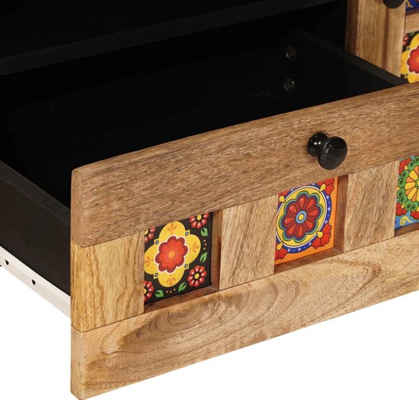 TV szekrény Természetes 105 x 33,5 x 46 cm Tömör Mangófát