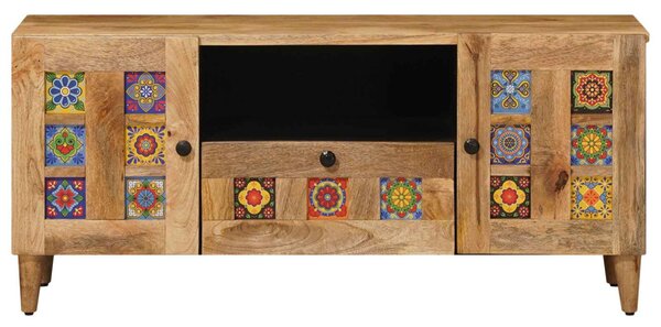 TV szekrény Természetes 105 x 33,5 x 46 cm Tömör Mangófát