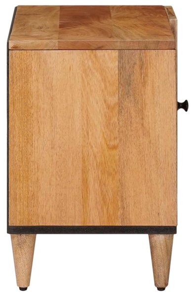 TV szekrény ajtóval Természetes 80 x 33 x 46 cm Tömör Mangófát