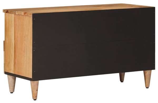 TV szekrény fiókkal Természetes 80 x 33 x 46 cm Tömör Mangófát