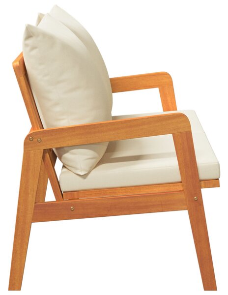 Kerti Pad párnákkal 115x65x71 cm Tömör Akácfa