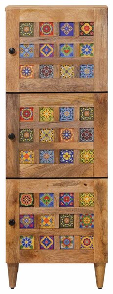 Magasfiú tárolóval Természetes 40 x 33 x 110 cm Tömör Mangófát