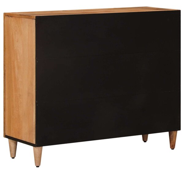 Széf polcokkal Természetes 90 x 33 x 75 cm Tömör Mangófát