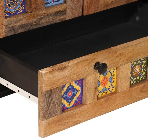 Magasfiú fiókkal Természetes 60 x 33,5 x 100 cm Tömör Mangófát