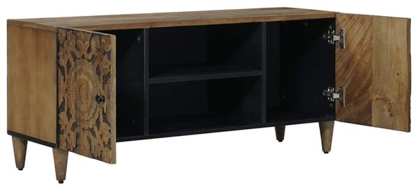 TV szekrény tárolóval Barna 105 x 33,5 x 46 cm Tömör Mangófát
