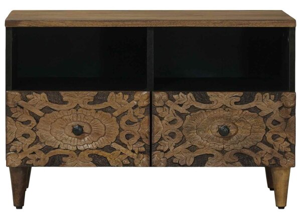 TV szekrény tárolóval Barna 70 x 33,5 x 46 cm Tömör Mangófát