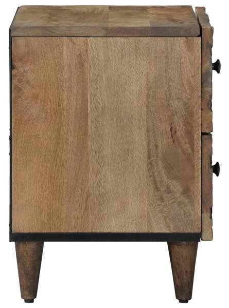 Éjjeliszekrény 2 pcs Barna 40 x 33,5 x 46 cm Tömör Mangófát