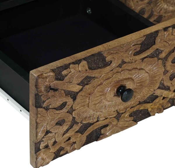 TV szekrény tárolóval Barna 70 x 33,5 x 46 cm Tömör Mangófát