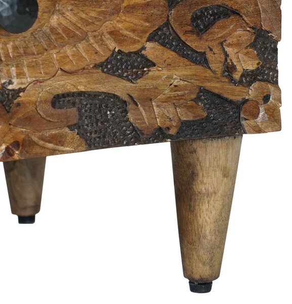 Éjjeliszekrény 2 pcs Barna 40 x 33,5 x 46 cm Tömör Mangófát