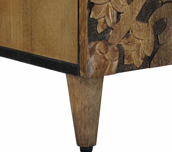 TV szekrény tárolóval Barna 105 x 33,5 x 46 cm Tömör Mangófát