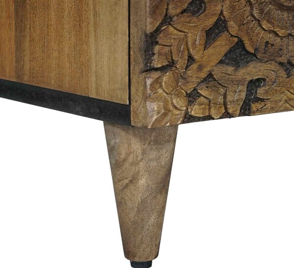 TV szekrény fiókkal Barna 80 x 33,5 x 46 cm Tömör Mangófát