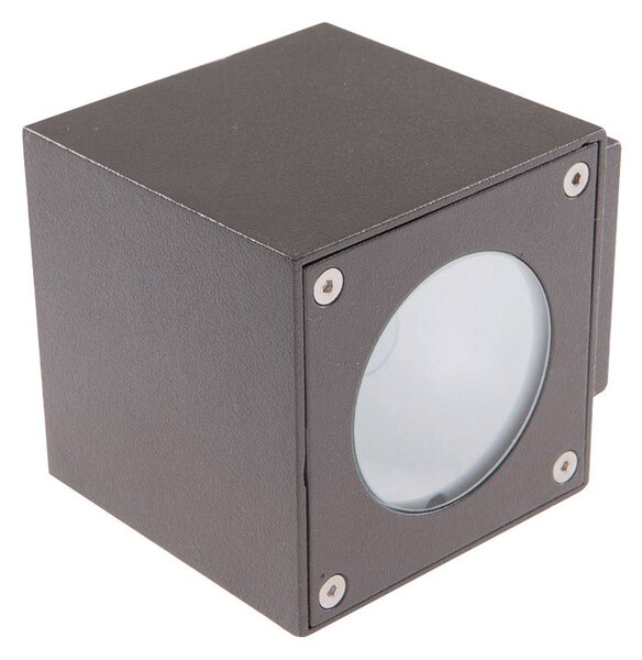 Lucande LED kültéri fali lámpa Jarno, antracit, 2 darabos szett, fém, 9cm, Fekete, Alumínium, Modern