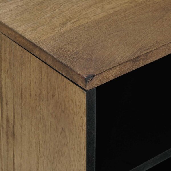 TV szekrény polcokkal Barna 80 x 31,5 x 46 cm Tömör Mangófát