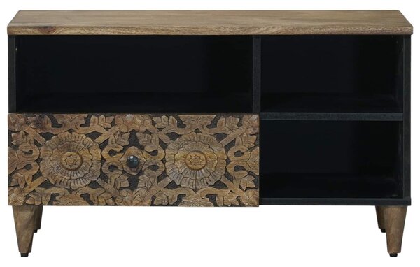 TV szekrény fiókkal Barna 80 x 33,5 x 46 cm Tömör Mangófát