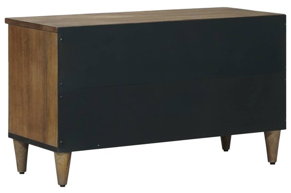 TV szekrény fiókkal Barna 80 x 33,5 x 46 cm Tömör Mangófát