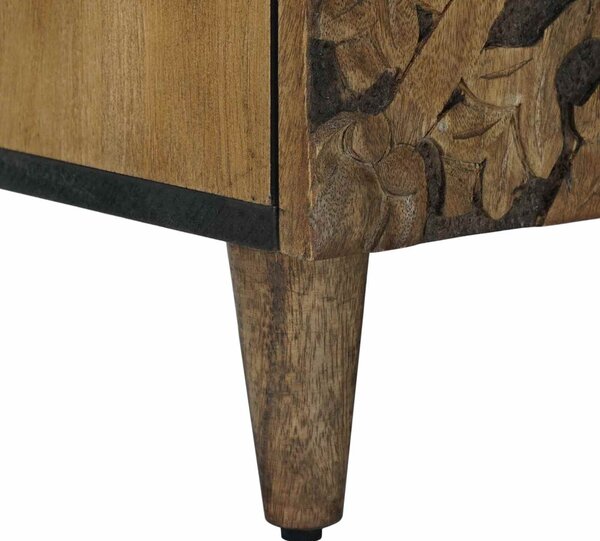 TV szekrény fiókkal Barna 105 x 33,5 x 46 cm Tömör Mangófát