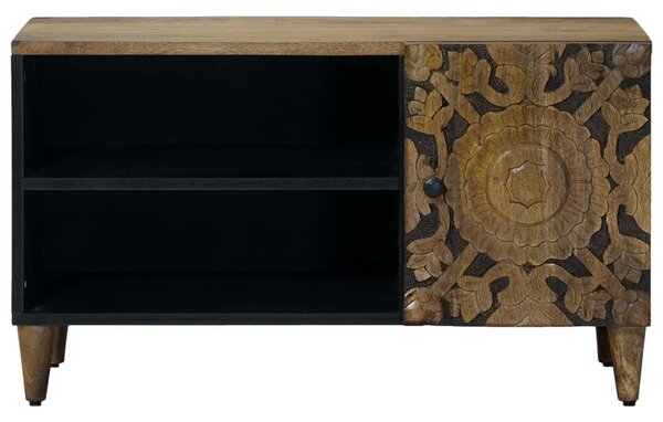 TV szekrény polcokkal Barna 80 x 31,5 x 46 cm Tömör Mangófát