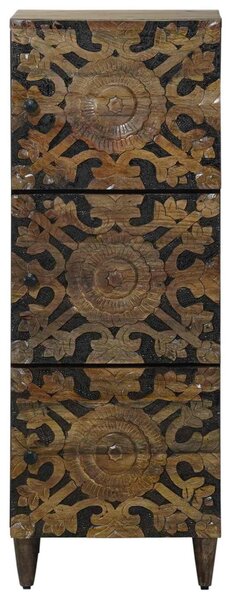 Magas Tálca polcokkal Barna 40 x 33,5 x 110 cm Tömör Mangófát