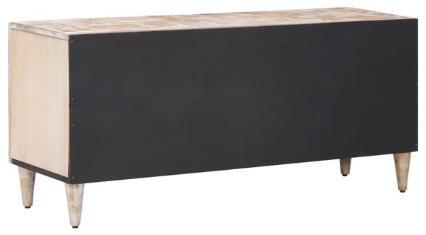 TV szekrény tárolóval Fehér 105 x 33,5 x 46 cm Tömör Mangófát