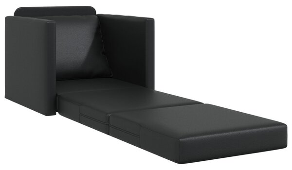 VidaXL Kanapéágy 60cm Fekete Mübőr