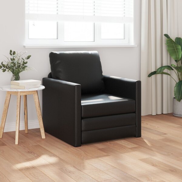 VidaXL Kanapéágy 60cm Fekete Mübőr