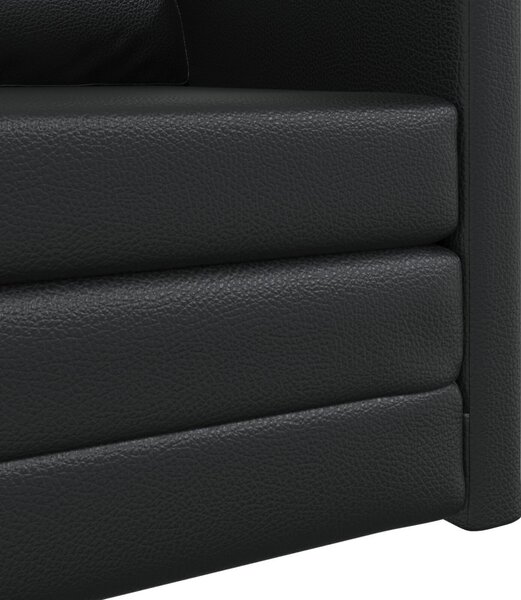 VidaXL Kanapéágy 60cm Fekete Mübőr
