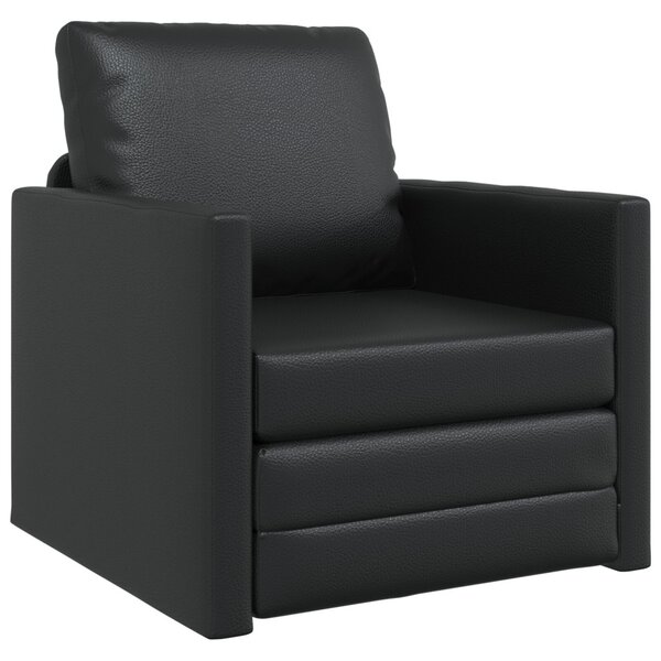 VidaXL Kanapéágy 60cm Fekete Mübőr