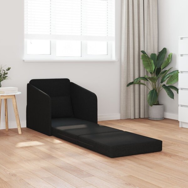 VidaXL Kanapéágy Fekete 65 x 80 x 83 cm szövet