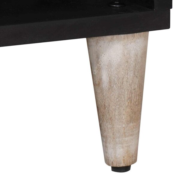 TV szekrény fiókkal Fehér 100 x 33,5 x 46 cm Tömör Mangófát