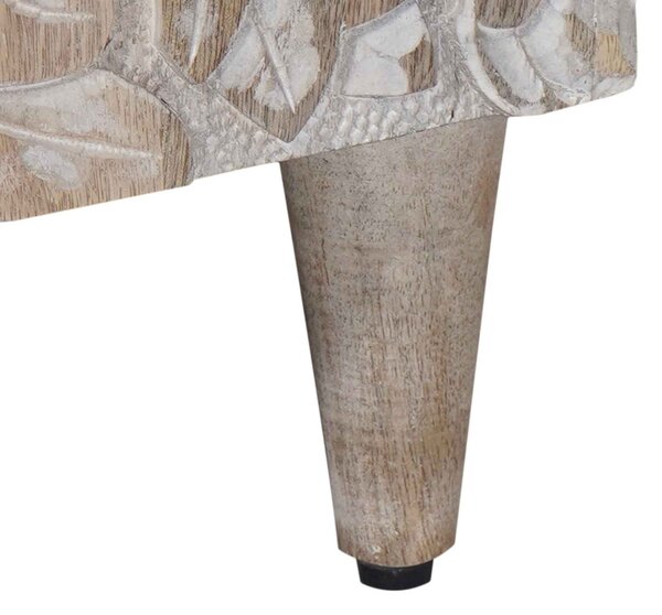 Széf polcokkal tárolóval Fehér 90 x 33,5 x 75 cm Tömör Mangófát