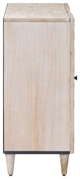 Széf polcokkal tárolóval Fehér 90 x 33,5 x 75 cm Tömör Mangófát