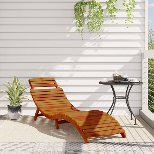 Napozóágy 2 pcs Barna 55 x 184 x 64cm Tömör Akácfa