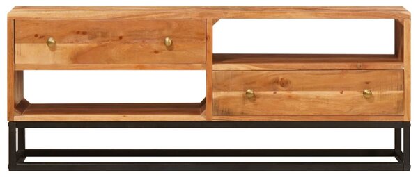 TV szekrény fiókkal Természetes 110 x 30 x 44 cm Tömör Akácfa