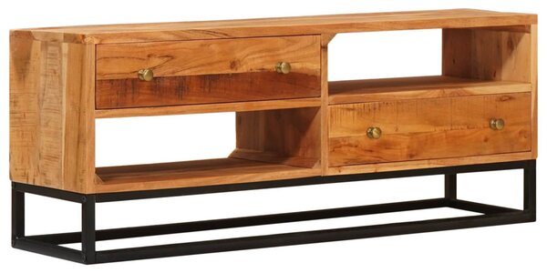 TV szekrény fiókkal Természetes 110 x 30 x 44 cm Tömör Akácfa