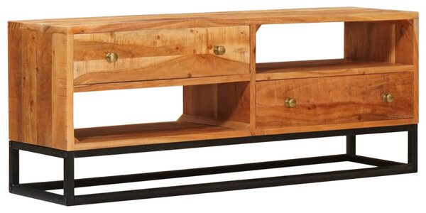 TV szekrény fiókkal Természetes 110 x 30 x 44 cm Tömör Akácfa