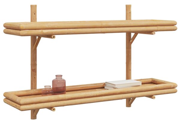 Falifiók polcokkal tárolóval Barna 100 x 26 x 60 cm bambusz
